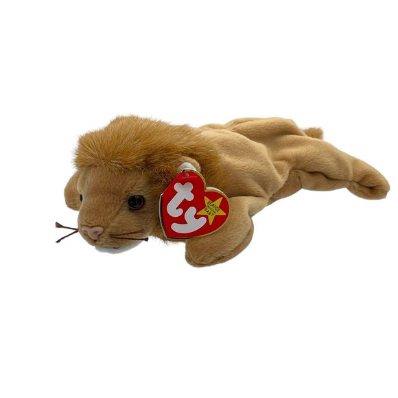 Ty Beanie Baby Babies ROARY The Lion Collectible Plush RETIRED Vintage Original - Picture 1 of 10